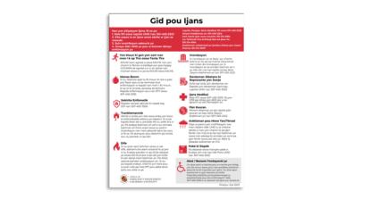 cover of emergency guide in hatian-creole