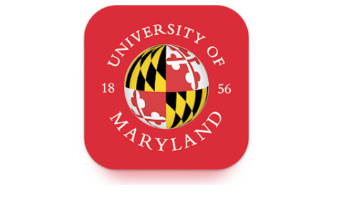 university of maryland 1856 with maryland flag globe