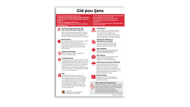 cover of emergency guide in hatian-creole