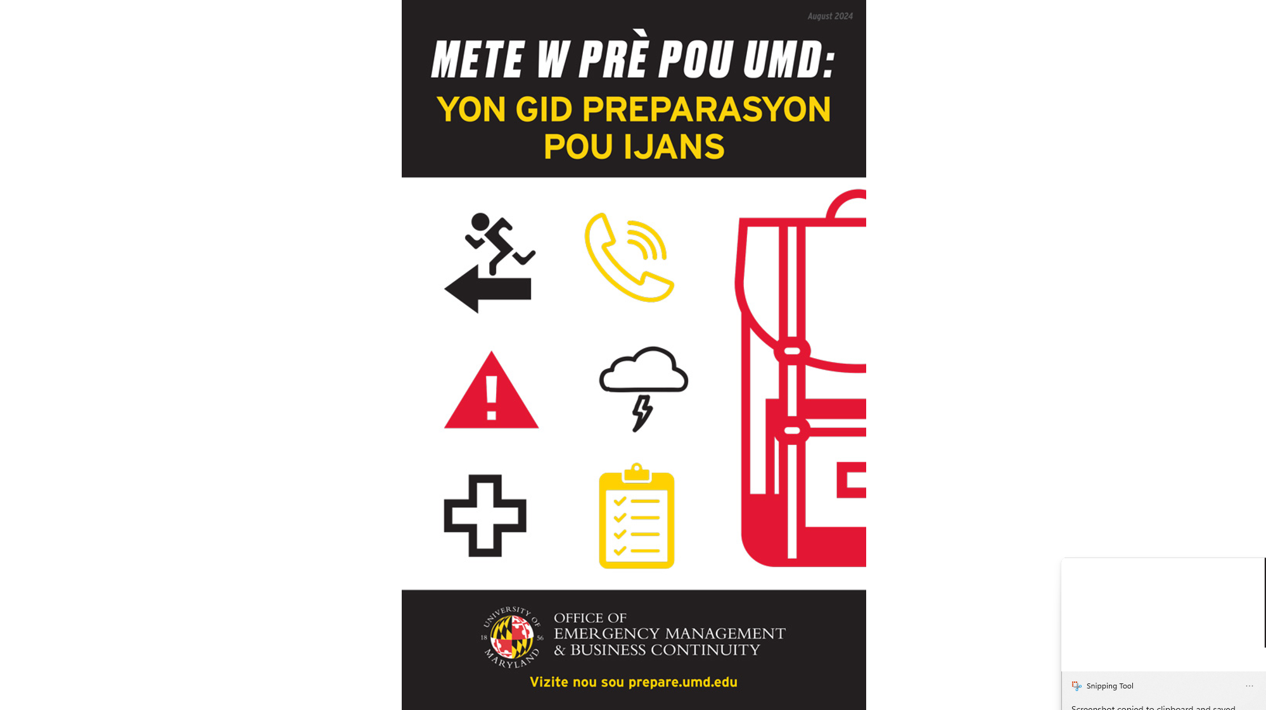 cover of emergency guide in hatian-creole